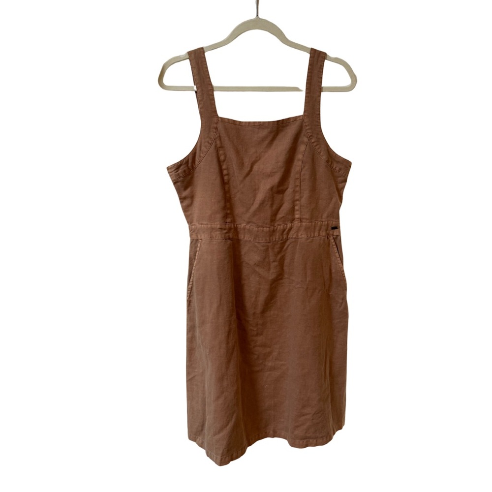 NWT Thrills Cotton Linen Phoenix Dress Tobacco Brown Byron Bay Dress 12